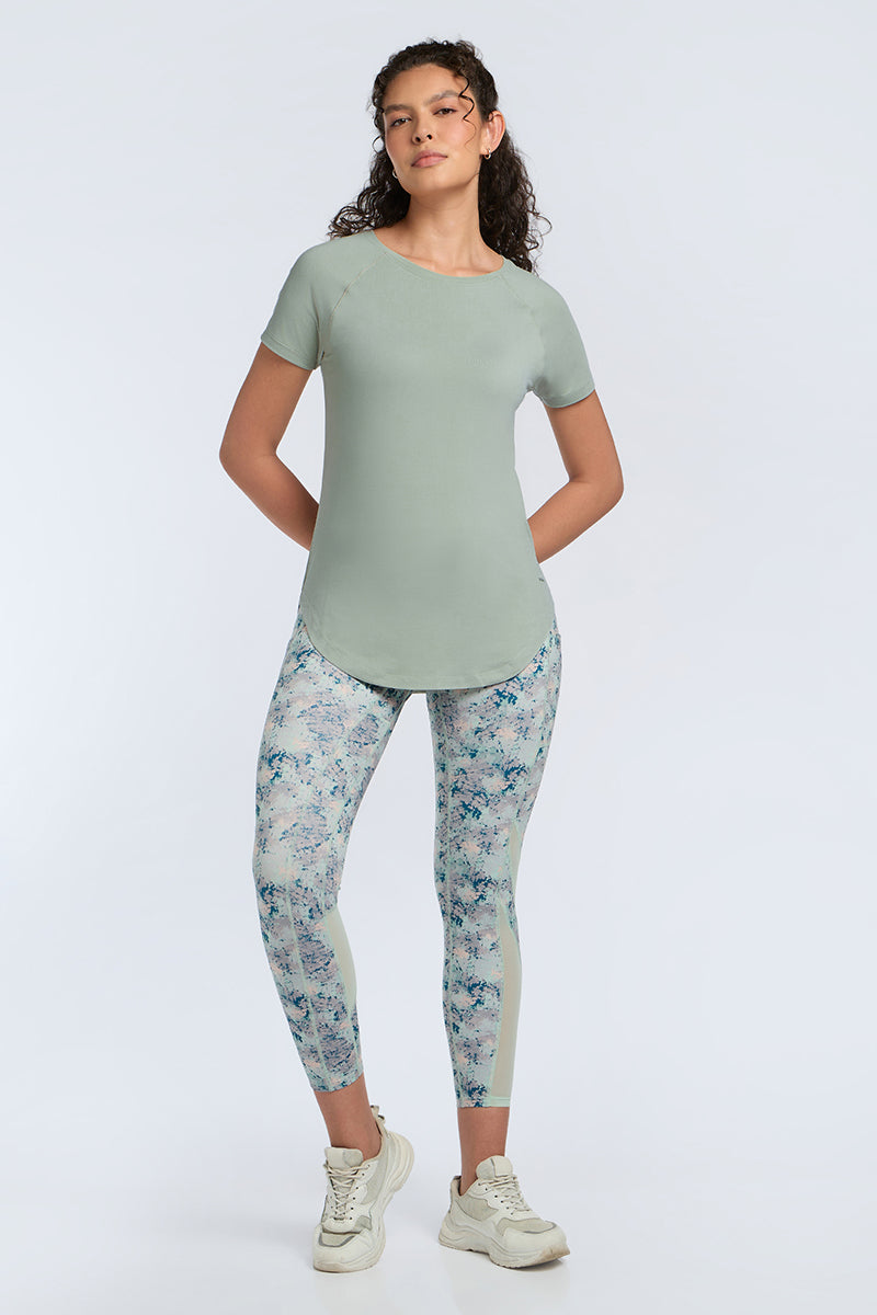 Easy Curve Tee - Aqua Grey