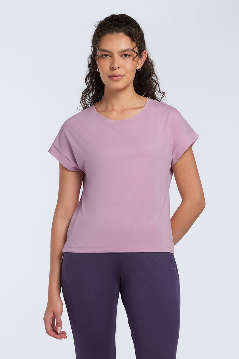 Easy Relaxed Tee - Mauve Mist - Image 1 of 7