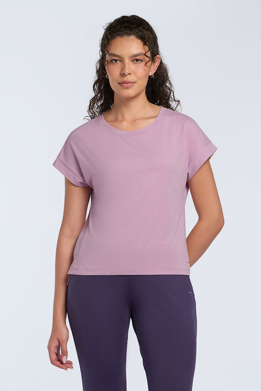 Easy Relaxed Tee - Mauve Mist