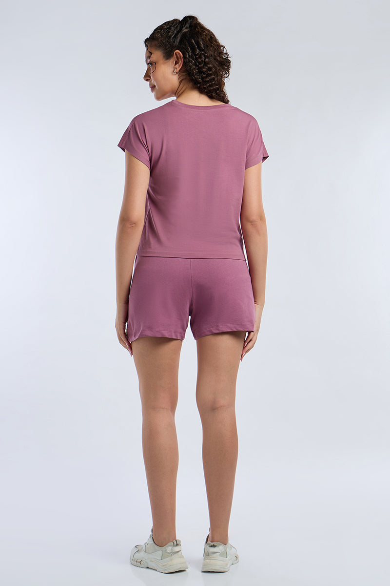 ESSENTIAL CROP TEE - Mellow Mauve - Image 7 of 7