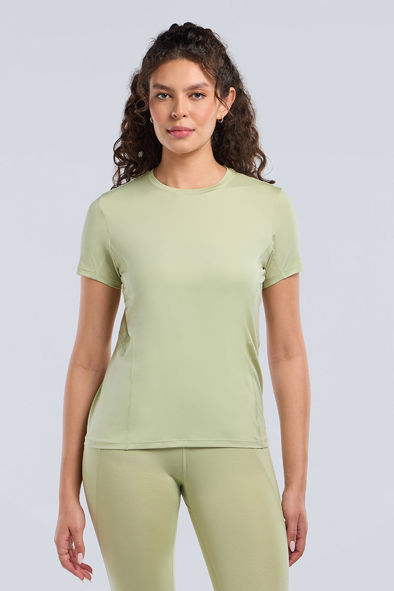 FLAUNT WORKOUT TEE - Lint - Image 1 of 8