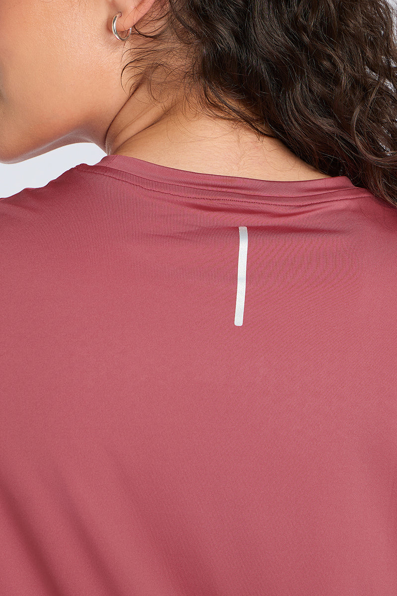 FLAUNT WORKOUT TEE - Baroque Rose