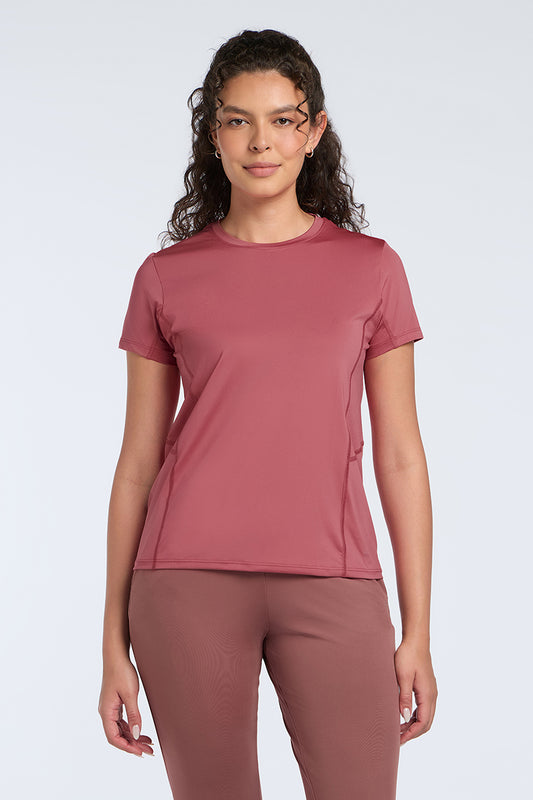 FLAUNT WORKOUT TEE - Baroque Rose
