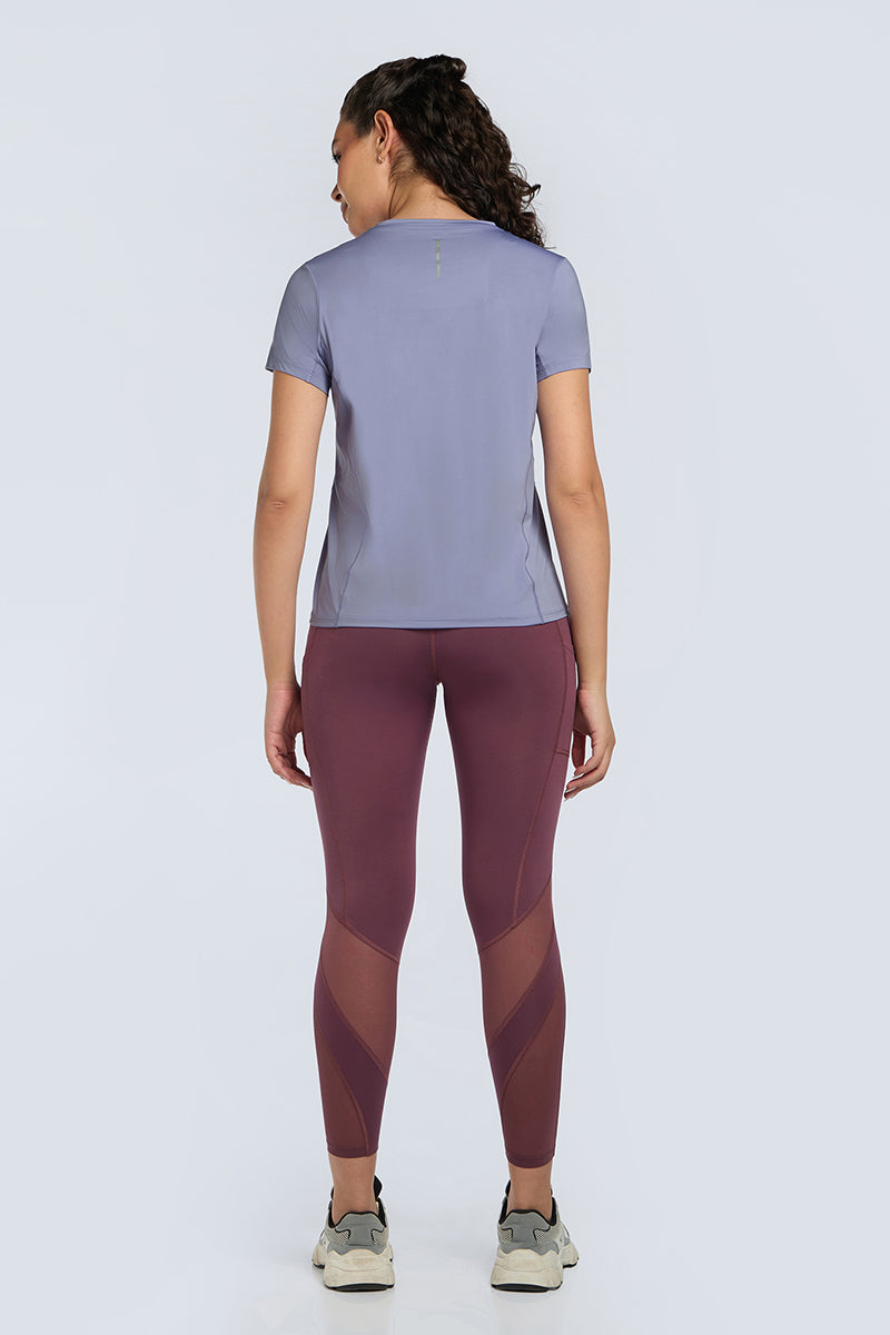 FLAUNT WORKOUT TEE - Persian Violet