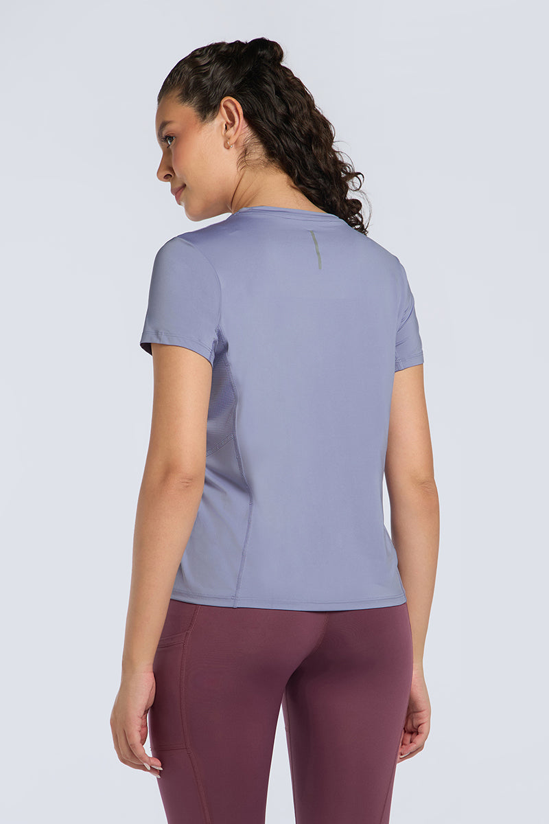 FLAUNT WORKOUT TEE - Persian Violet - Image 2 of 7
