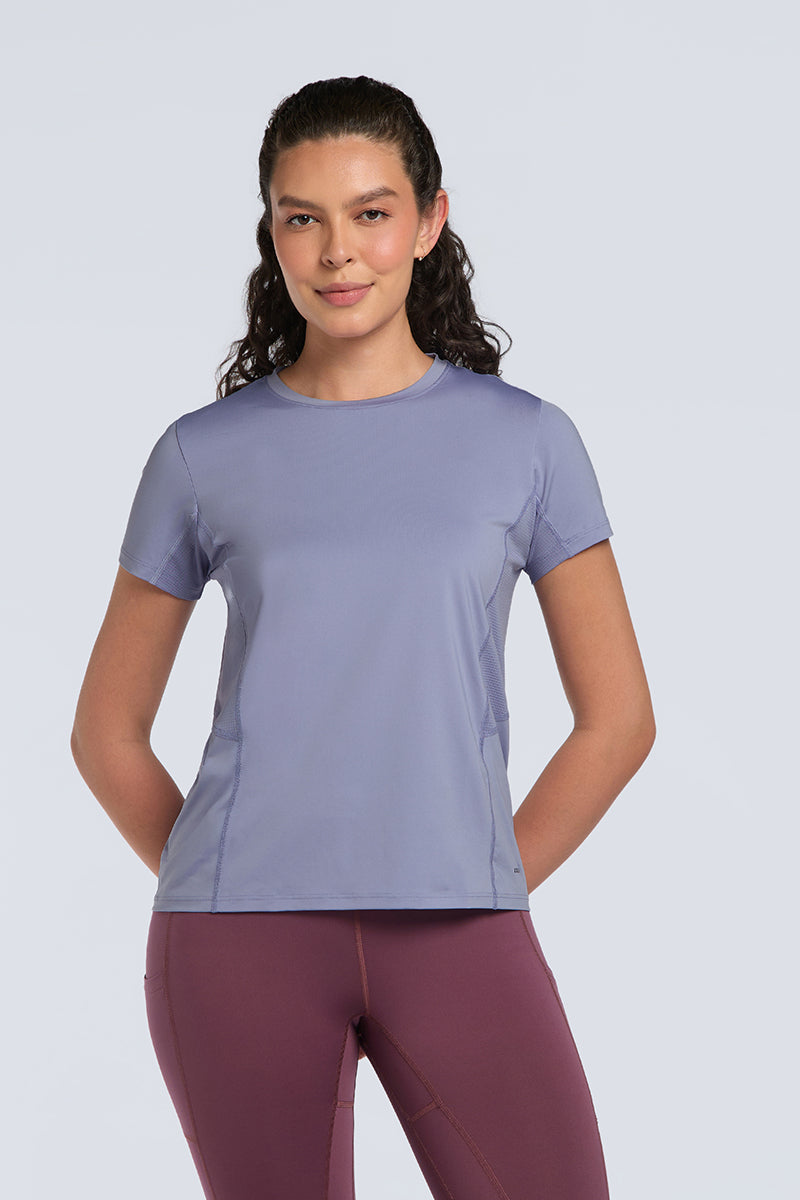 FLAUNT WORKOUT TEE - Persian Violet - Image 1 of 7