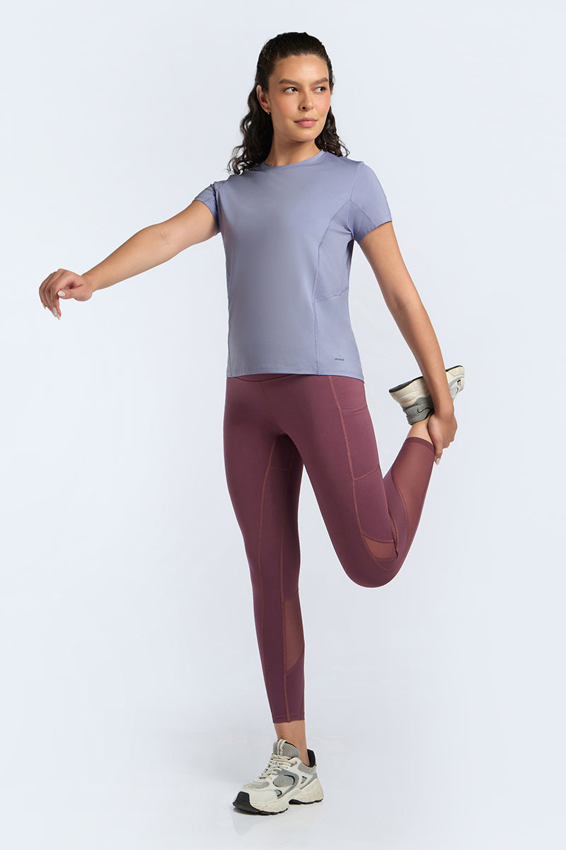 FLAUNT WORKOUT TEE - Persian Violet