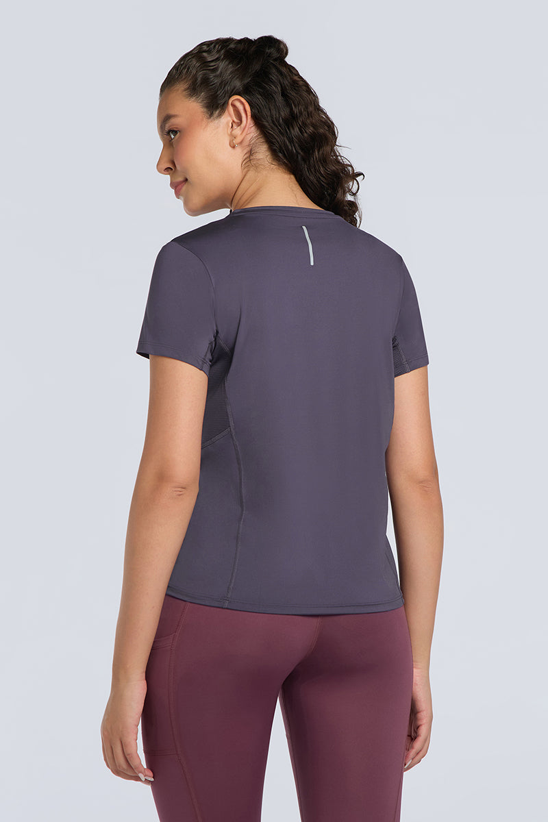 FLAUNT WORKOUT TEE - Purple Velvet - Image 2 of 6