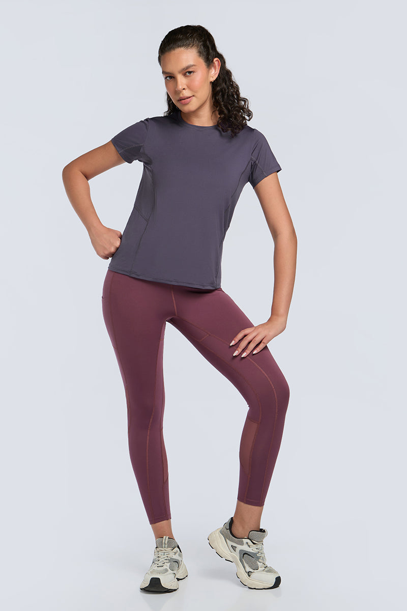 FLAUNT WORKOUT TEE - Purple Velvet - Image 5 of 6