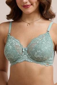 Luxe Support Non-Padded Wired Bra - Iceberg Green thumbnail 4