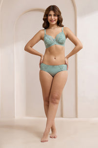Luxe Support Non-Padded Wired Bra - Iceberg Green thumbnail 5