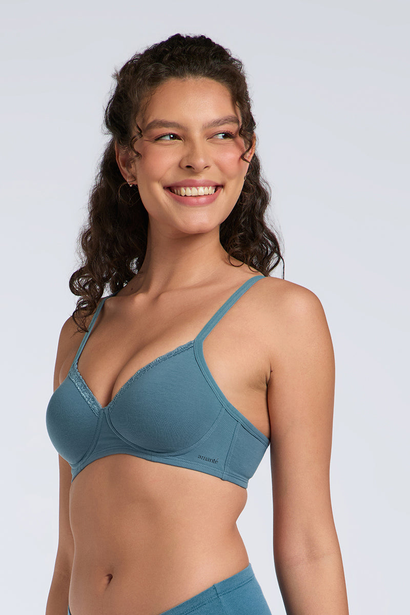 COTTON CASUAL NON WIRED - Aegean Blue - Image 3 of 6