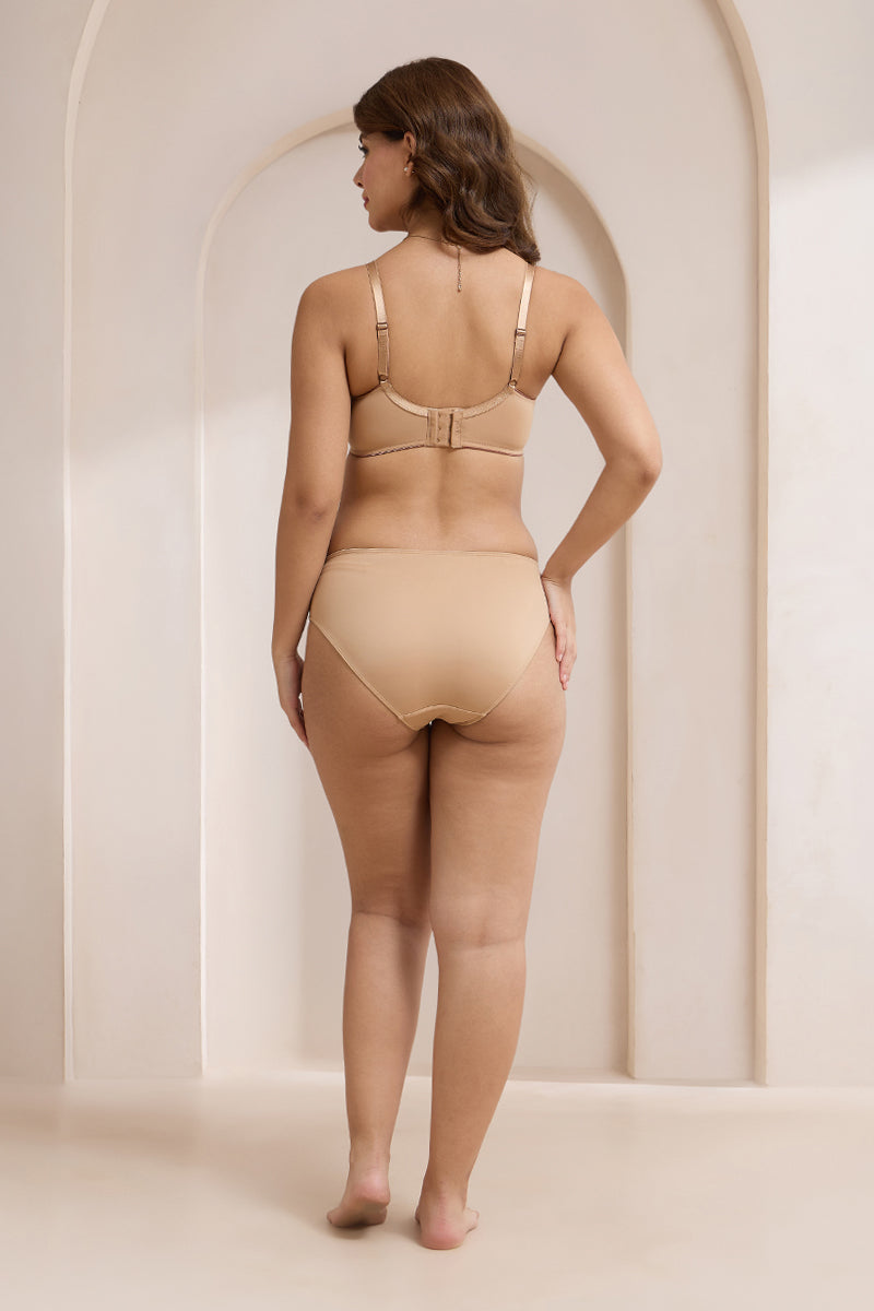 Casual Chic Padded Non-Wired T-Shirt Bra - Sandalwood & Cappuchino