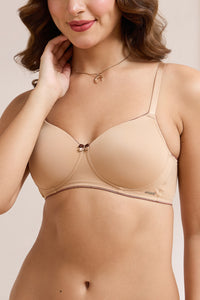 Casual Chic Padded Non-Wired T-Shirt Bra - Sandalwood & Cappuchino thumbnail 4