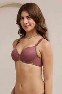Floral Enchante Padded Wired Bra - Apple Butter thumbnail 3