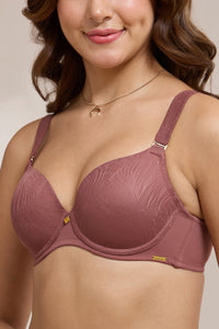 Floral Enchante Padded Wired Bra - Apple Butter thumbnail 2