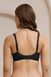 Floral Enchante Padded Non-Wired Bra - Black thumbnail 2