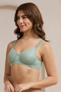 Floral Enchante Padded Non-Wired Bra - Iceberg Green thumbnail 4