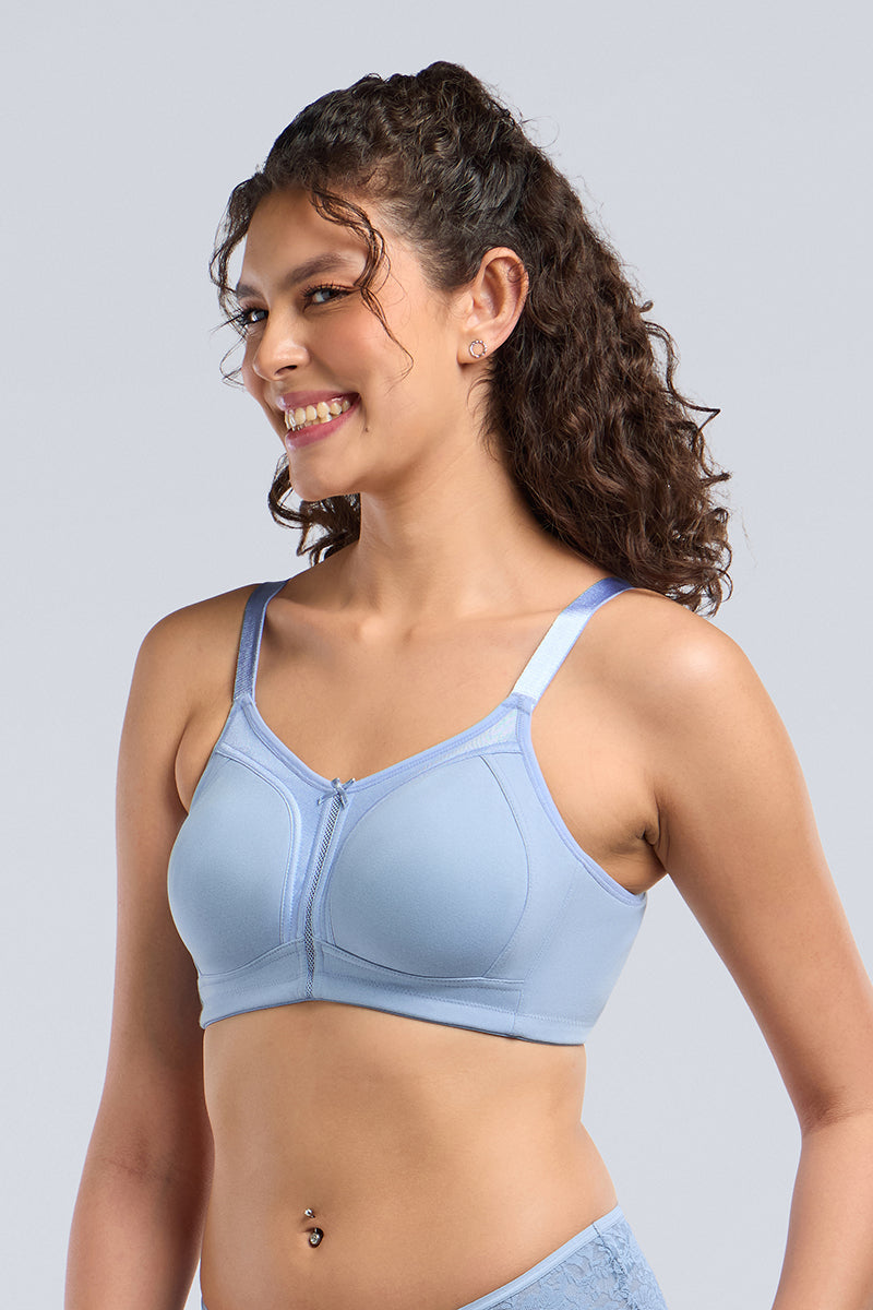 SHAPELIFT M-FRAME BRA - SOFT CHAMBRAY MARL - Image 4 of 6