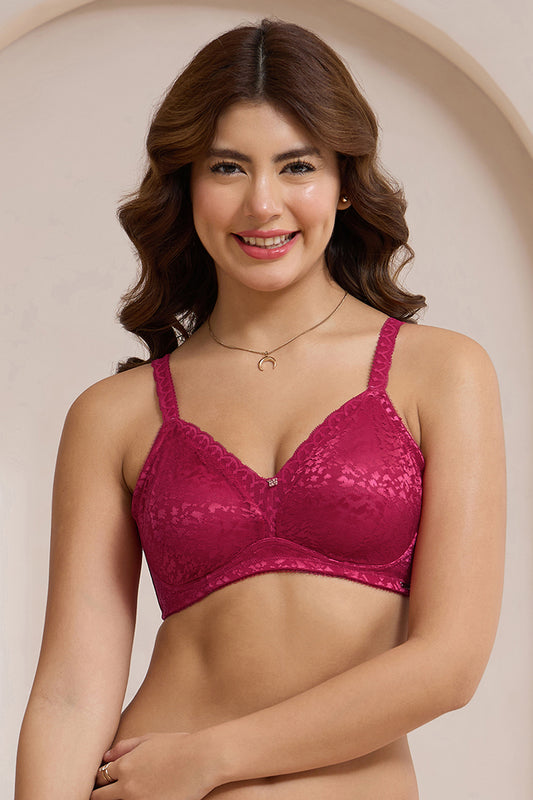 Allure Embrace Non-Padded Non-Wired Bra - Persian Red