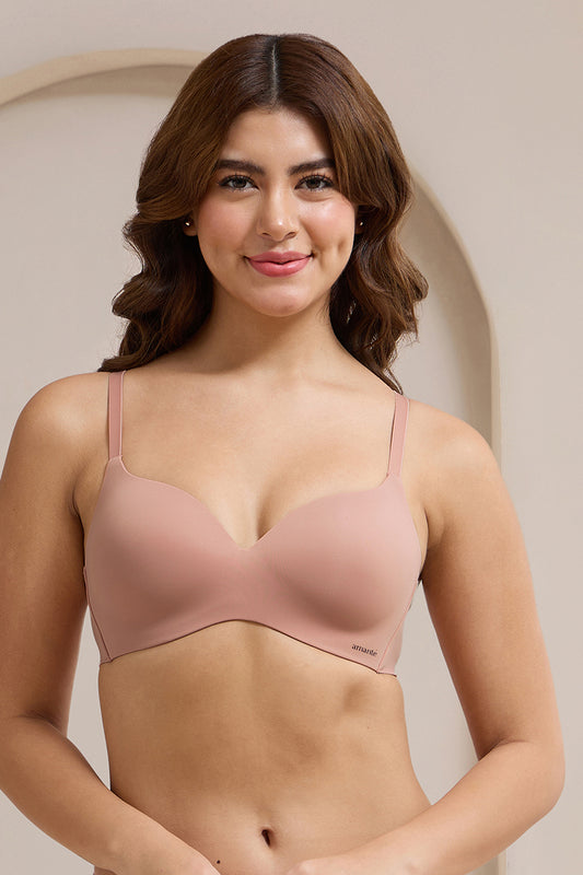 Bare’d Breezy Padded Non-Wired Bra - Cameo Brown