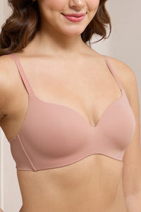 Bared Breezy Padded Non-Wired Bra - Cameo Brown thumbnail 4