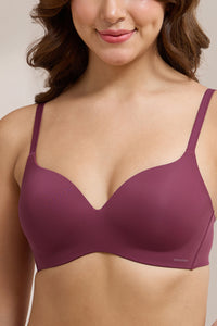 Bared Breezy Padded Non-Wired Bra - Rhododendron thumbnail 3