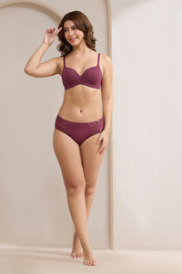 Bared Breezy Padded Non-Wired Bra - Rhododendron thumbnail 4
