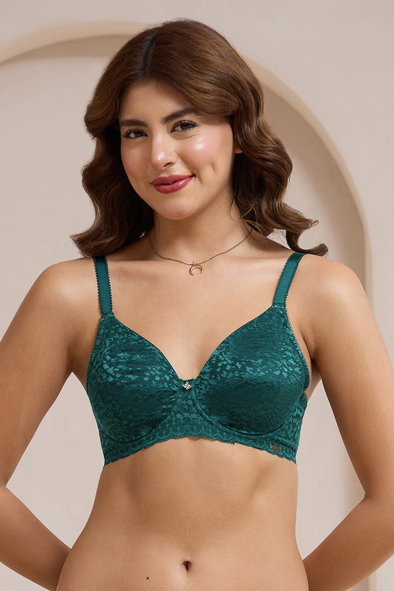 Allure Lace Non-Padded Wired Bra - Botanical Garden - Image 1 of 5