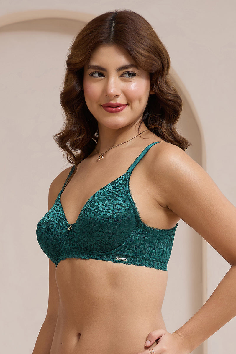 Allure Lace Non-Padded Wired Bra - Botanical Garden