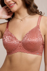 Allure Lace Non-Padded Wired Bra - Etruscan Red thumbnail 4