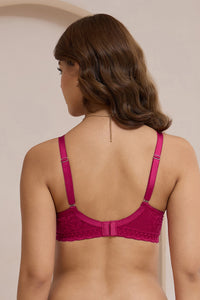 Allure Lace Non-Padded Wired Bra - Persian Red thumbnail 2