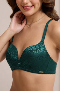 Allure Plunge Padded Non-Wired Bra - Botanical Garden thumbnail 4
