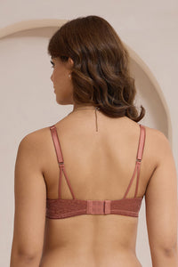 Allure Plunge Padded Non-Wired Bra - Etruscan Red thumbnail 2