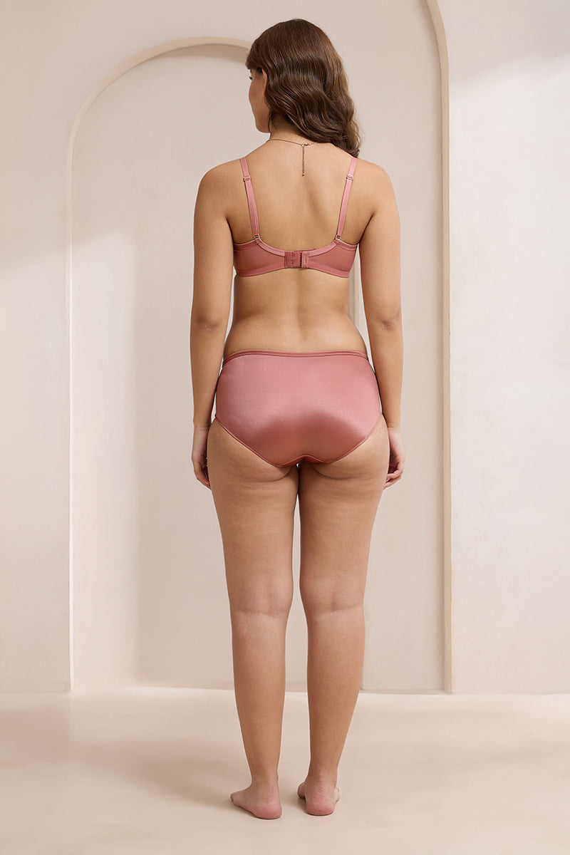 Glimmer Lace Padded Wired Bra - Canyon Rose - Image 6 of 6