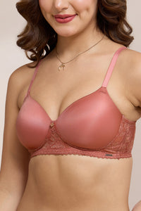 Glimmer Lace Padded Non-Wired T-Shirt Bra - Canyon Rose thumbnail 4