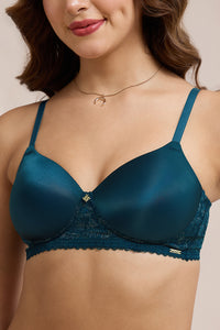 Glimmer Lace Padded Non-Wired T-Shirt Bra - Reflecting Pond thumbnail 4