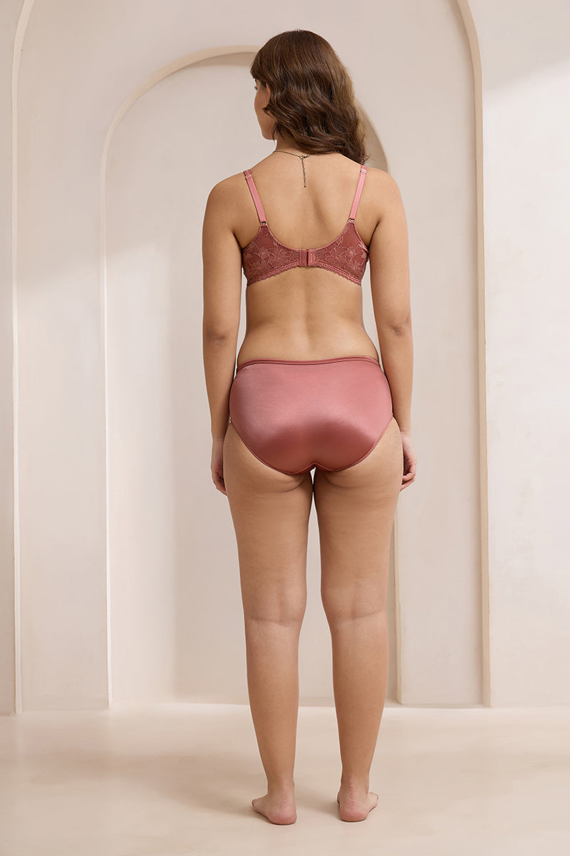 Glimmer Lace Non-Padded Non-Wired Bra - Canyon Rose - Image 6 of 6