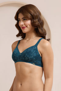 Glimmer Lace Non-Padded Non-Wired Bra - Reflecting Pond thumbnail 3