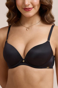 Glimmer Padded Wired Push-Up Bra - Black thumbnail 5