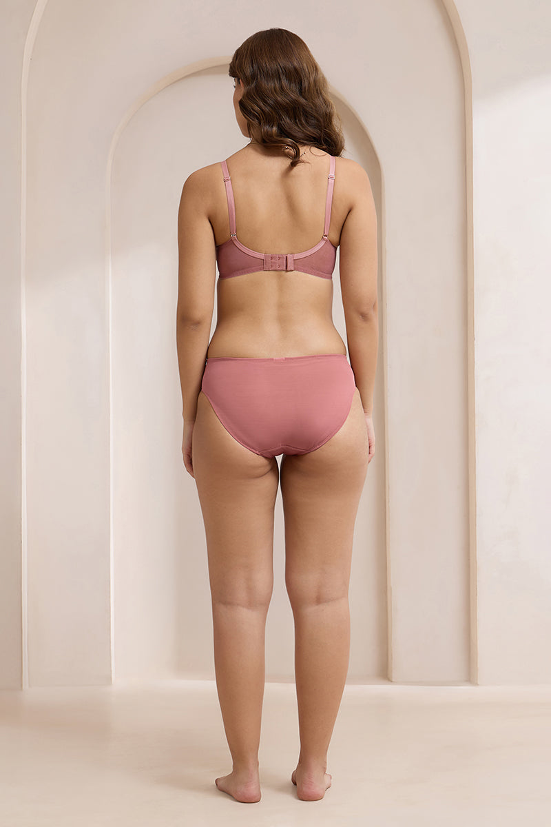 Glimmer Padded Wired Push-Up Bra - Canyon Rose