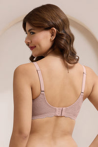 Lush Lace Comfort Non-Padded Non-Wired Bra - Misty Rose thumbnail 2