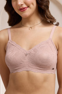 Lush Lace Comfort Non-Padded Non-Wired Bra - Misty Rose thumbnail 4