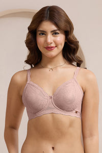 Lush Lace Lift Non-Padded Wired Bra - Misty Rose thumbnail 1