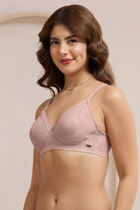 Lush Lace Lift Non-Padded Wired Bra - Misty Rose thumbnail 3