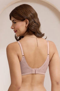 Lush Lace Padded Wired Bra - Misty Rose thumbnail 2
