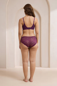 Lush Lace Padded Wired Bra - Pickled Beet thumbnail 6