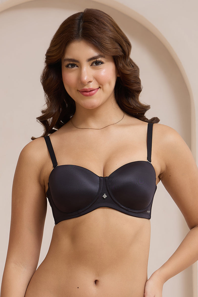 Radiant Padded Wired Strapless Bra - Black - Image 2 of 9