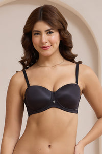 Radiant Padded Wired Strapless Bra - Black thumbnail 2
