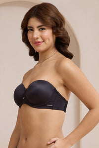 Radiant Padded Wired Strapless Bra - Black thumbnail 6